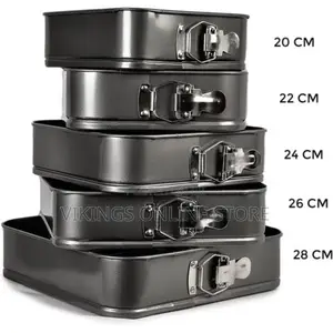 5pc Non Stick Spring Cake Mould Pan Bake Square Tray Tins