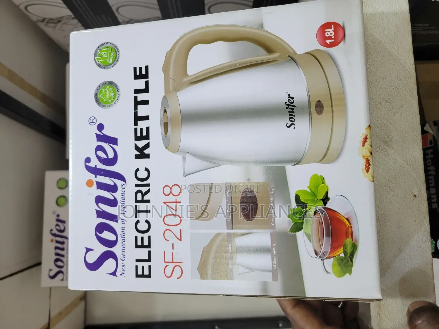 Sonifer Electric Kettle / 1.8l Automatic Switch