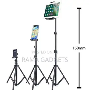 Tripod Floor Stand for Tablets and Mobile Phones