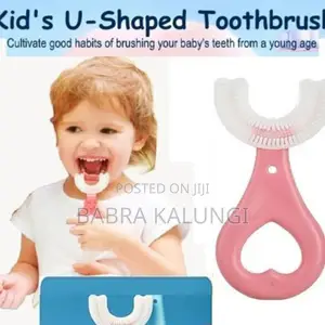 Children U_ Shaped Toothbrush _ Pink