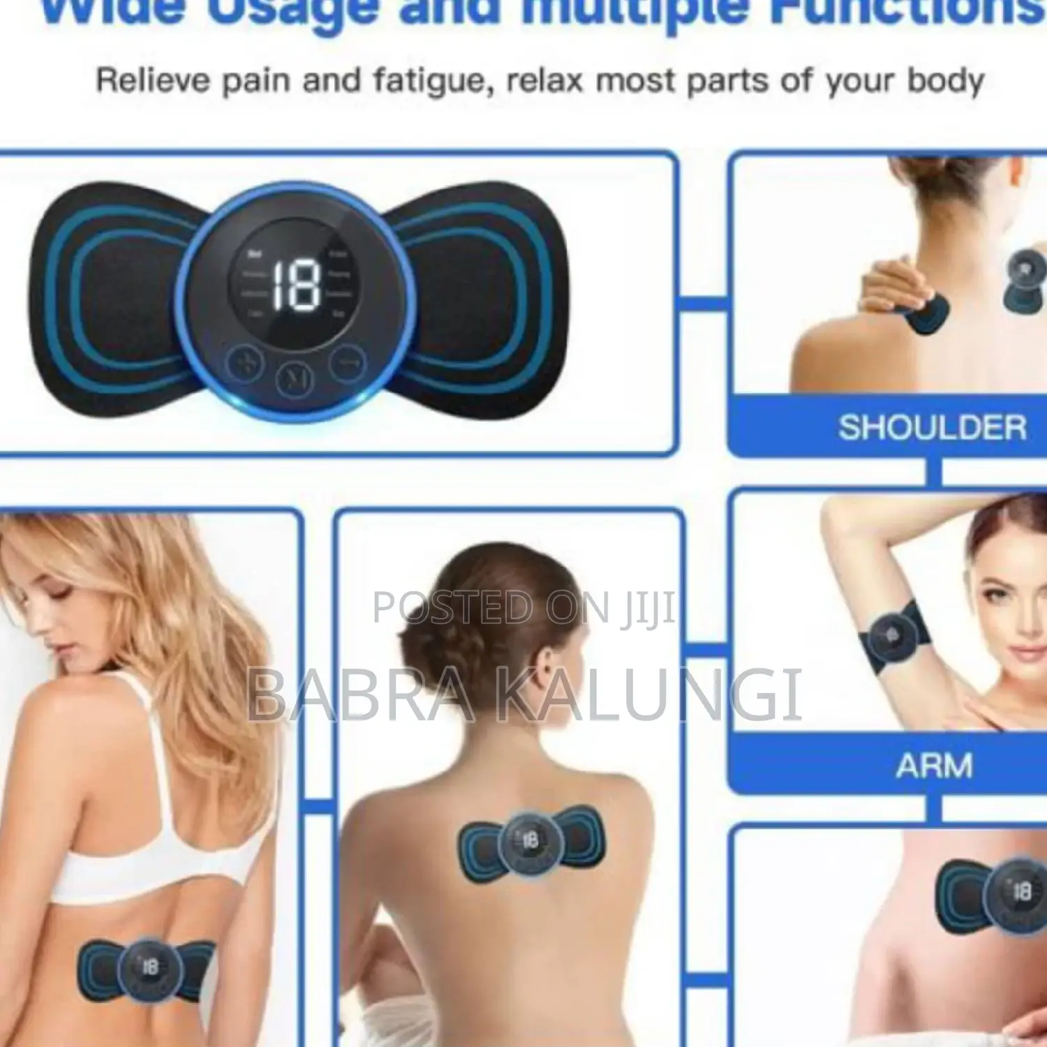 Smart Body Massager For Arms, Shoulders, Neck, Etc _ Black