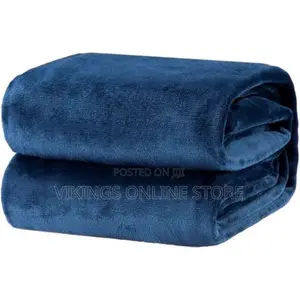 Double Sided Fleece Blanket - Navy Blue