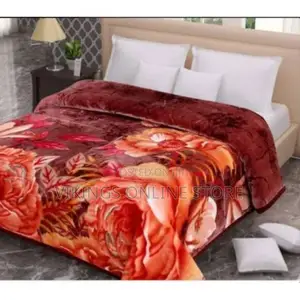 Double Bed Woolen Multi Coloured Printed Blanket 5*6 6*6