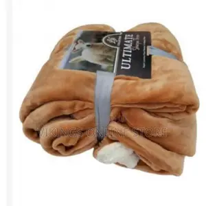 Double Sided Fleece Throw Blanket-Golden Brown