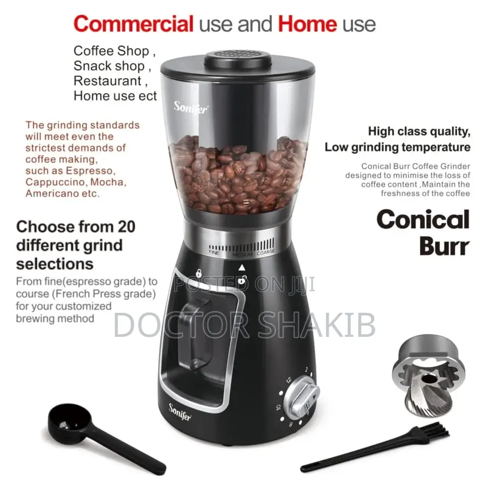 Sonifer Coffee Grinder Sf-3546-Black