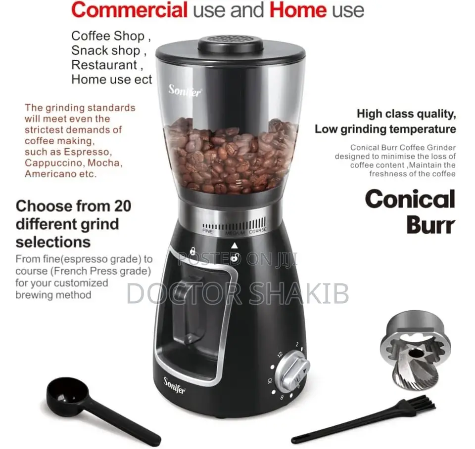 Sonifer Coffee Grinder Sf-3546-Black