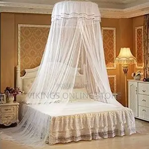 Round Hanging Mosquito Net - White