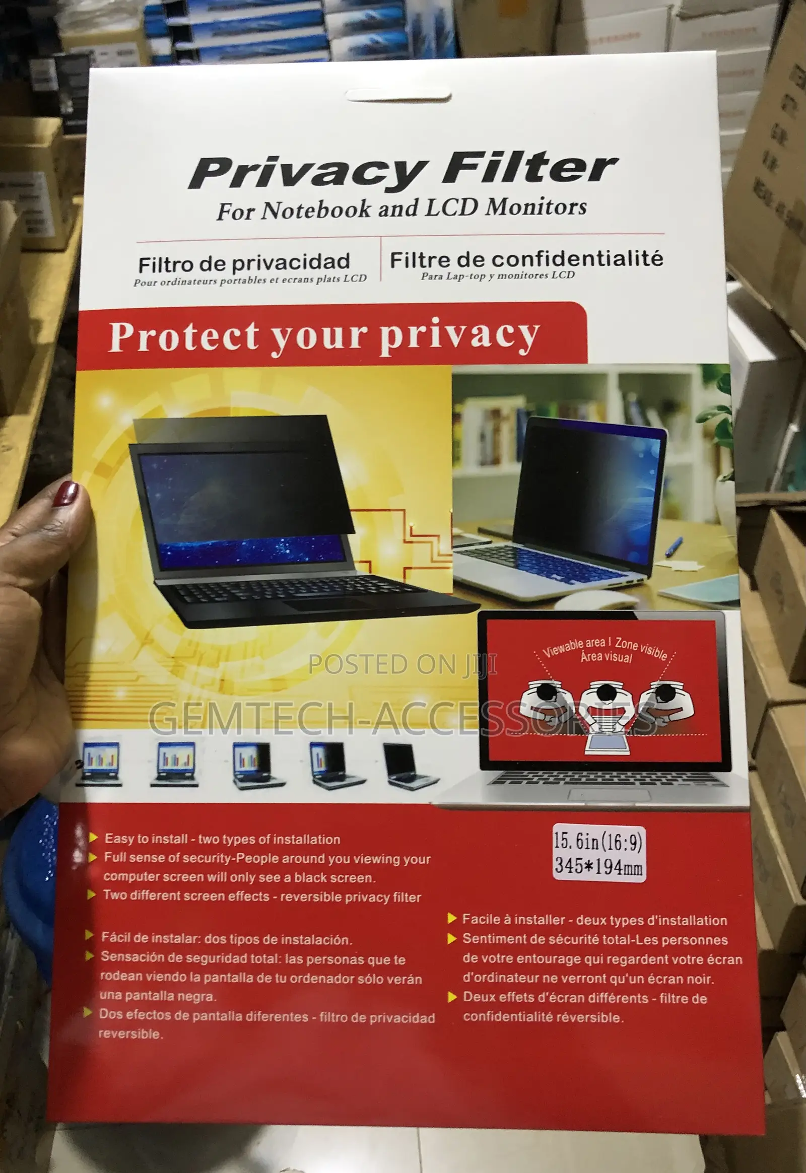 Anti Glair 13.6, 14.6, 15.6( Privacy and Screen Protector)