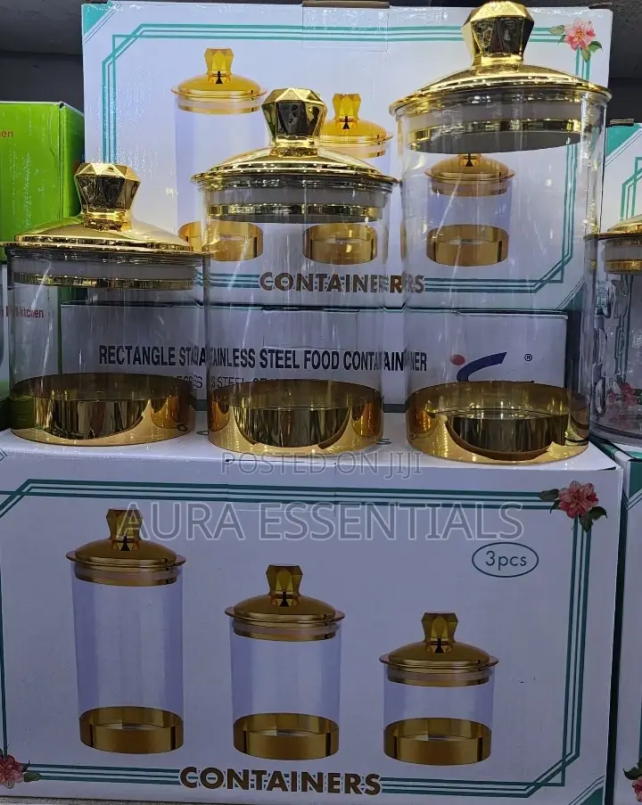 3 PCS Acrylic Canister Set
