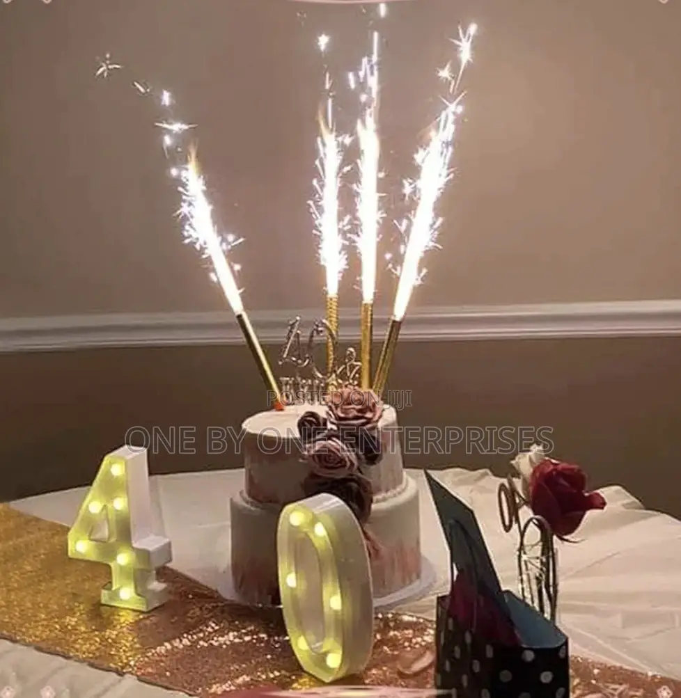 Colourful SPARKLING BIRTHDAY CANDLES 8cm 6pcs