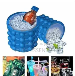Ice Cube Maker Silicone Ice Bucket