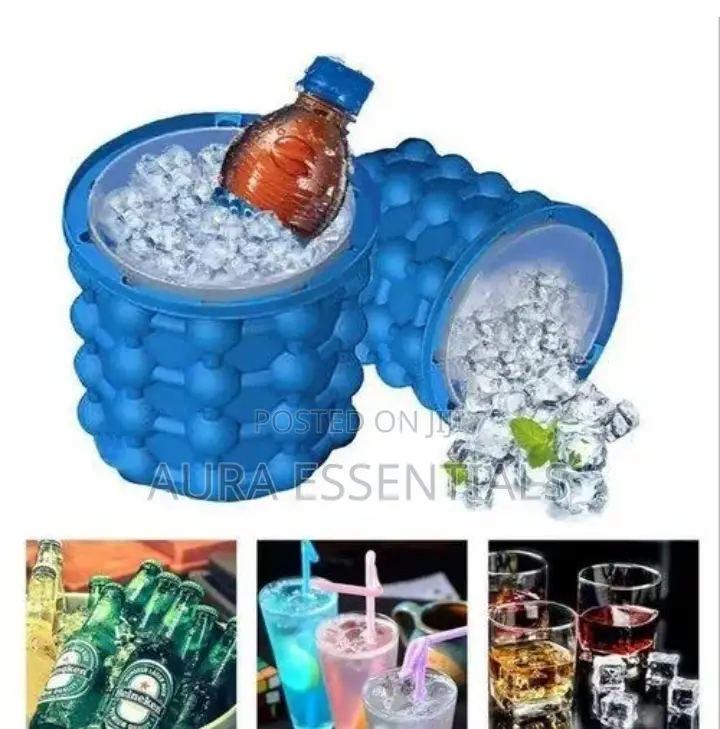 Ice Cube Maker Silicone Ice Bucket