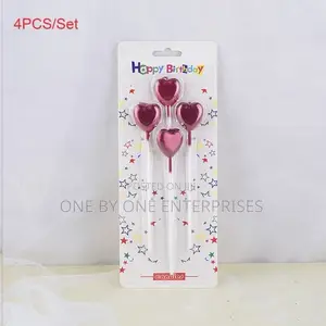Long Pole, Birthday Candles Set of 4