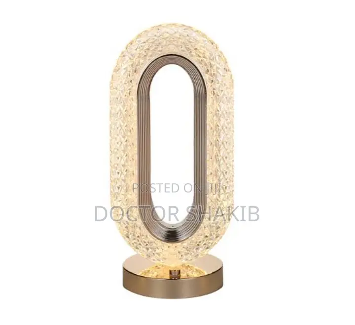 Led Crystal Table Oval Shaped Decorative Night Lamp
