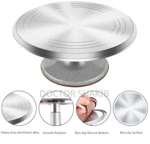 Stainless Steel Cake Decorating Non-slip Revolving Stand