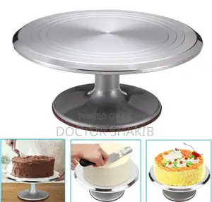 Stainless Steel Cake Decorating Non-slip Revolving Stand
