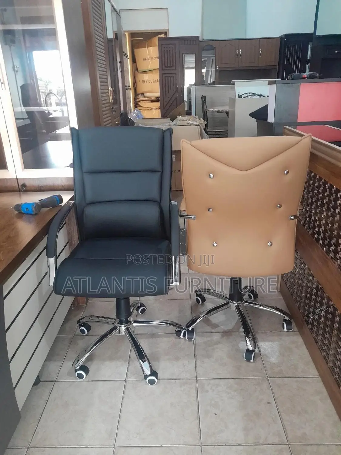 Black and Pich Executive Office Chairs