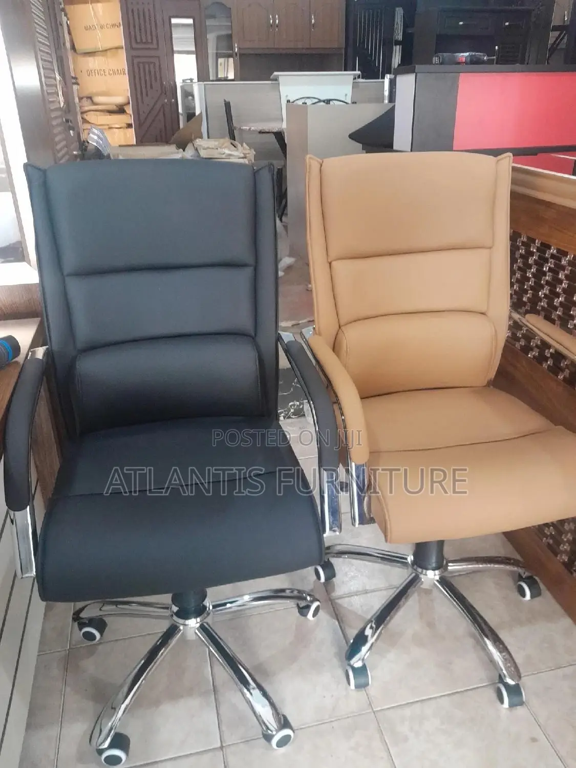 Black and Pich Executive Office Chairs