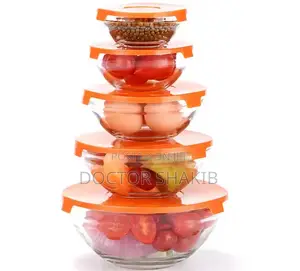 5pcs Kitchen Colorful Glass Bowl Set