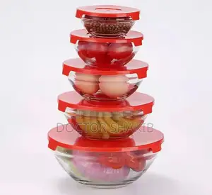 5pcs Kitchen Colorful Glass Bowl Set