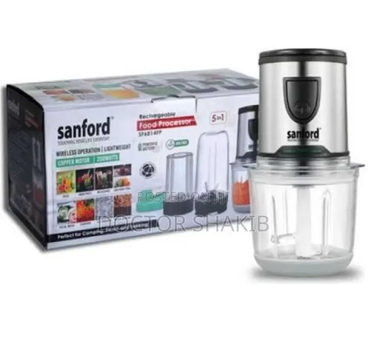 Sanford 5 In 1 Rechargeable Food Processor/ Mixer