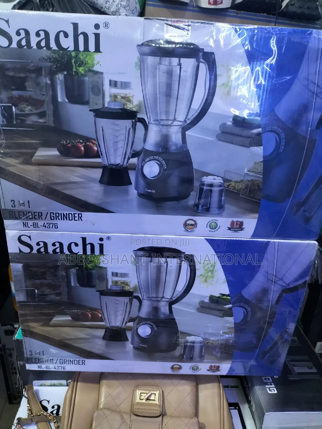 Blender Saachi Blender 3 In1 Double Jar Blender – Black