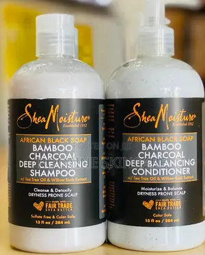 Shea Moisture Bamboo Charcoal Cleansing Shampoo Conditioner