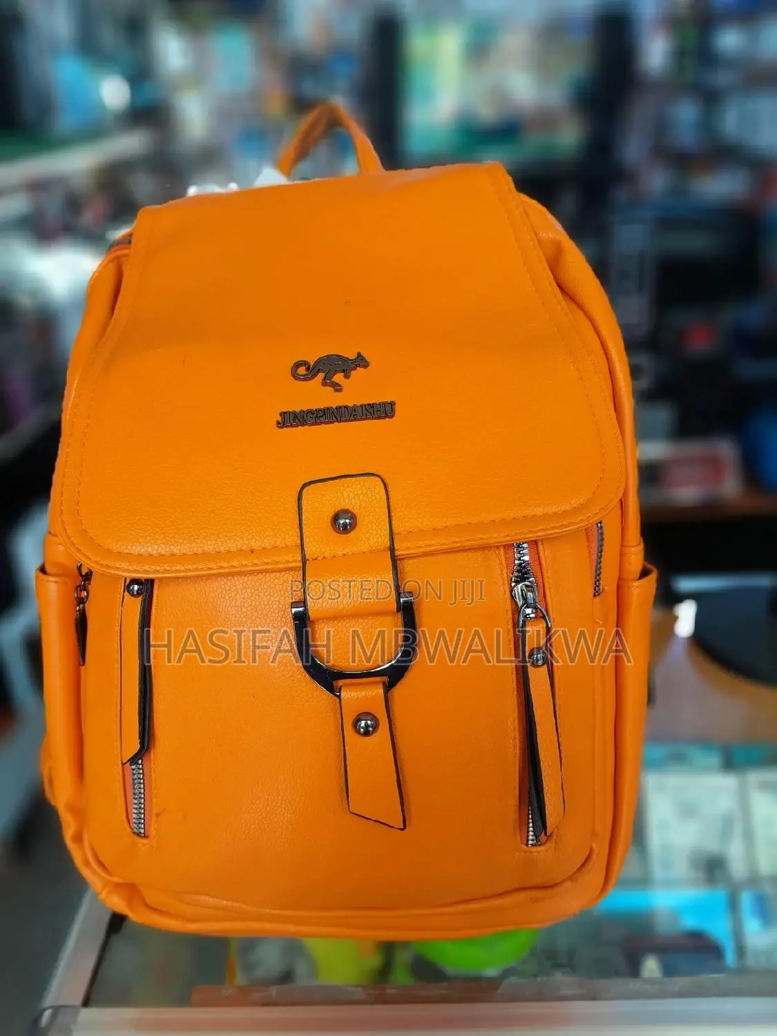 Ladies / Women's Antitheft Back Pack- Orange