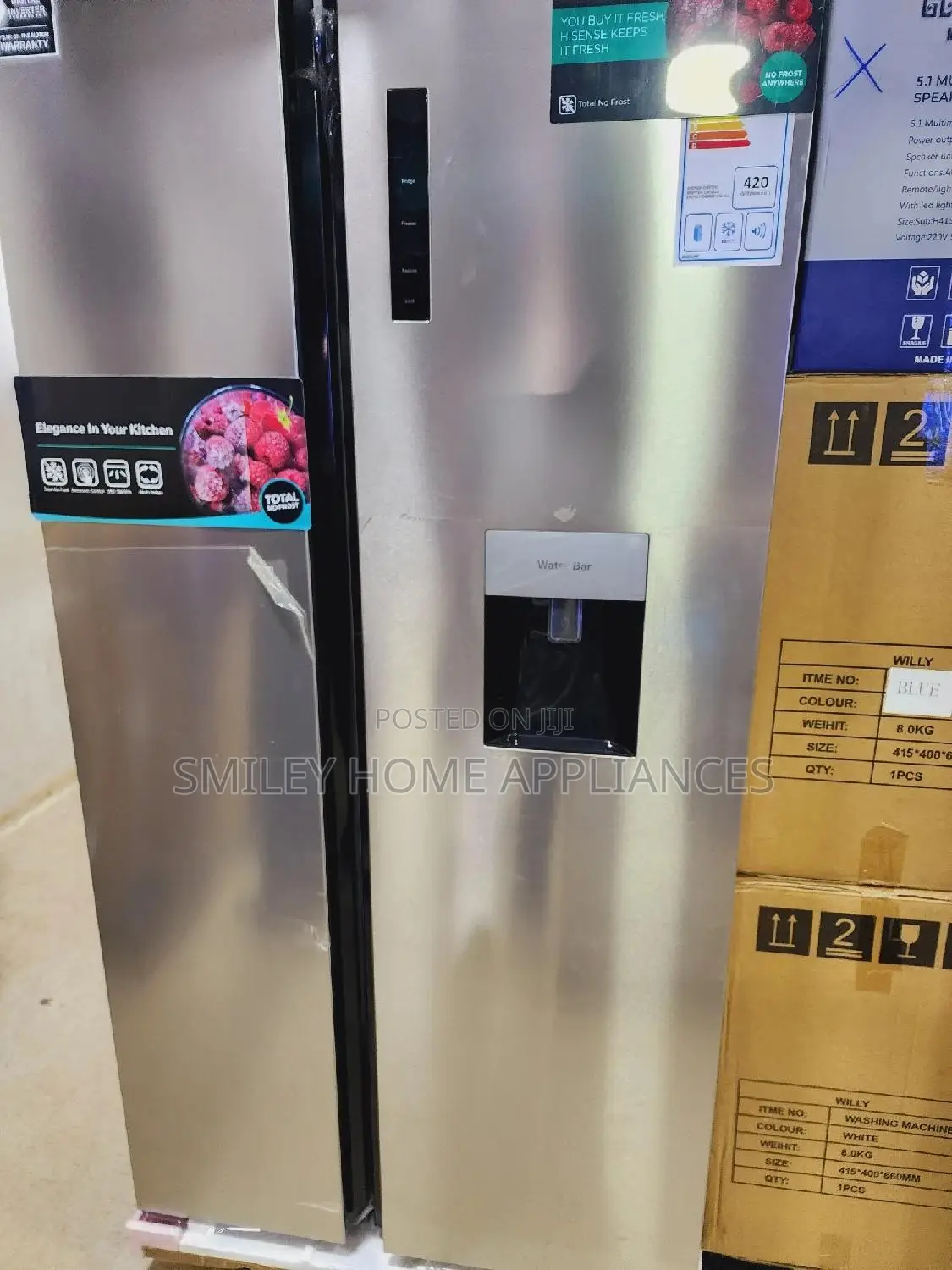 New Stock Hisense 670ltrs Side by Side Fridge