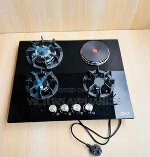 DW 3gas 1electric Inbuilt Cooker Hob 60x60cm With Glass Top