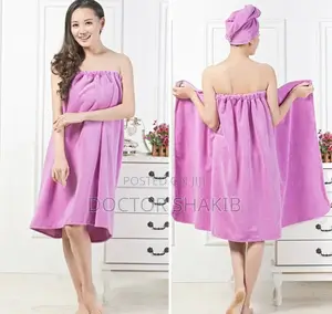 Adjustable Bath Towel With Hat ( 1 Set )