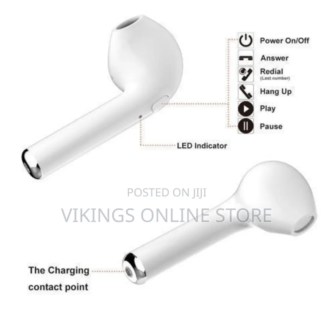 I7S TWS Wireless Bluetooth Earphone - White