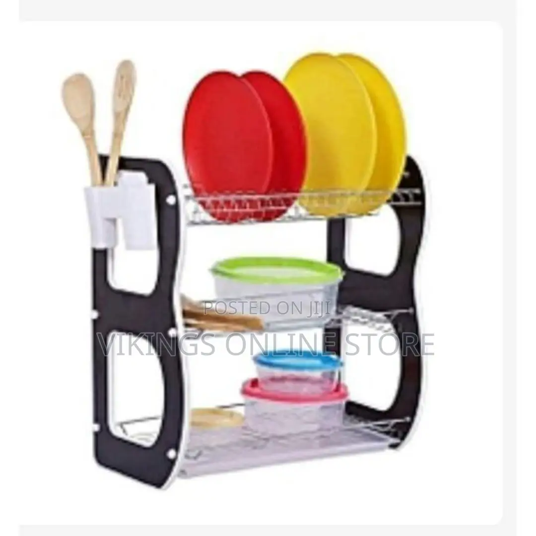 3 Tier Dish Draining Rack - Black