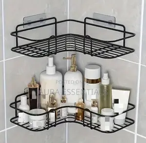 Self Adhesive Metal Corner Storage Rack