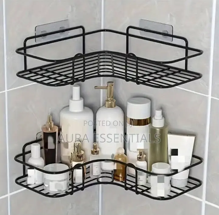 Self Adhesive Metal Corner Storage Rack