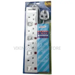 Astra 4-Way Extension Cable Socket - White
