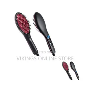 Hair Straightener Hot Comb - Black