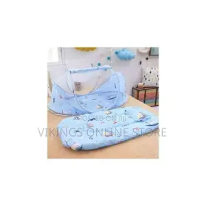 Foldable Baby Mosquito Net With Bed-Blue