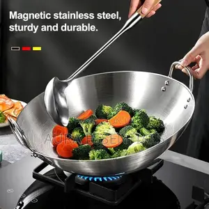 Stainless Steel Wok Round Bottom Wok Pan