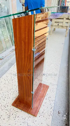 Glass and Wood Podium