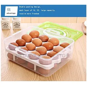 32 Eggs Storage Box With Handle