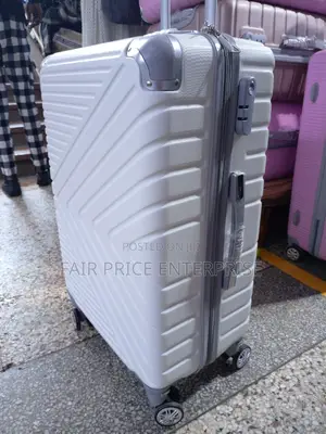Classic Plastic Suitcases in Large Size (White Color)