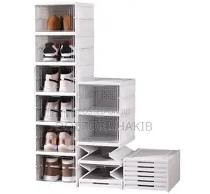 6-Tier Foldable Stackable Shoe Rack Organizer
