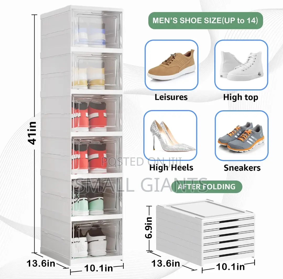 6-tier Foldable Shoe Organizer Box
