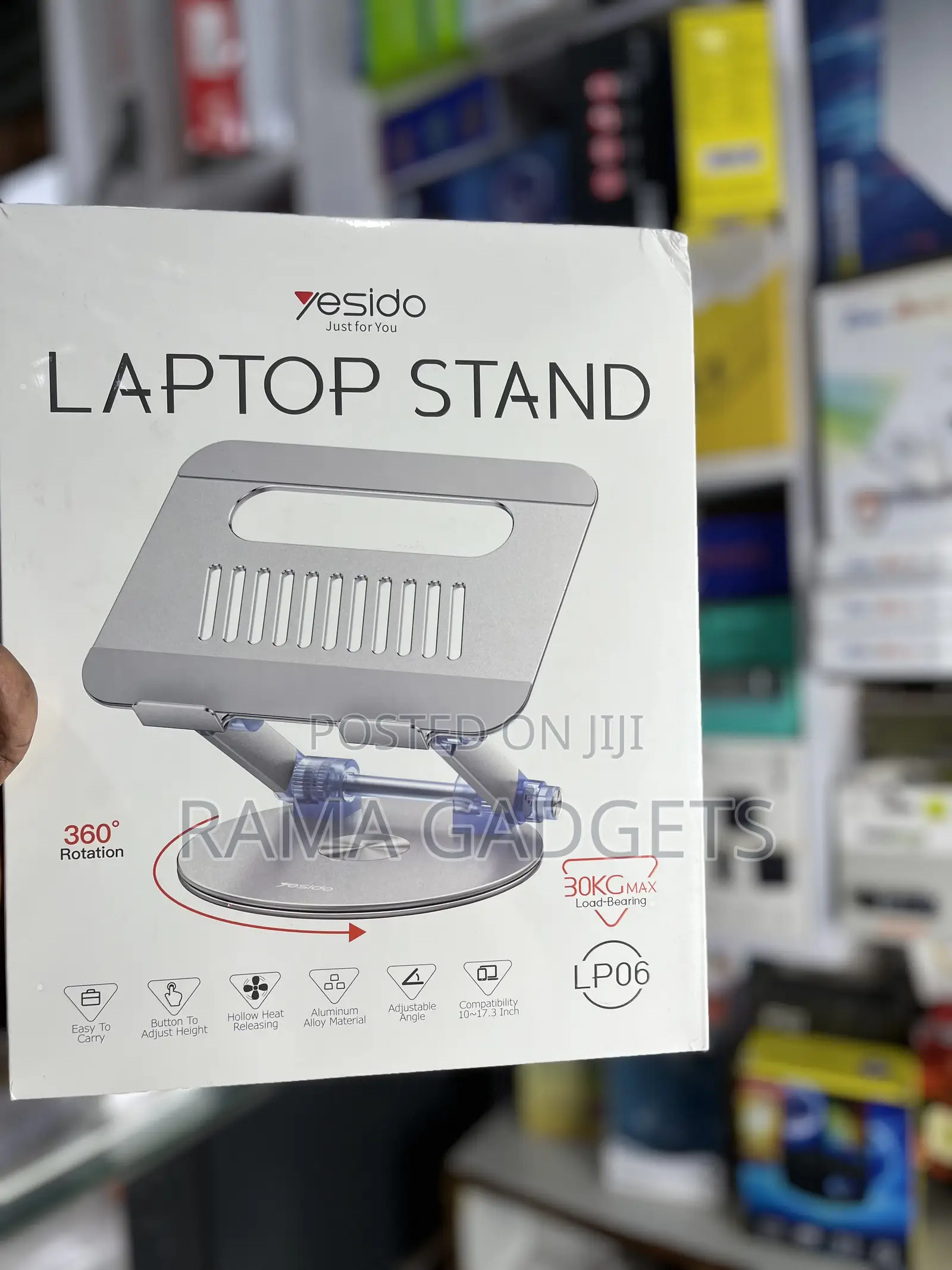 Laptop Stand 360 Degree Rotation - Silver - IP06 Yesido