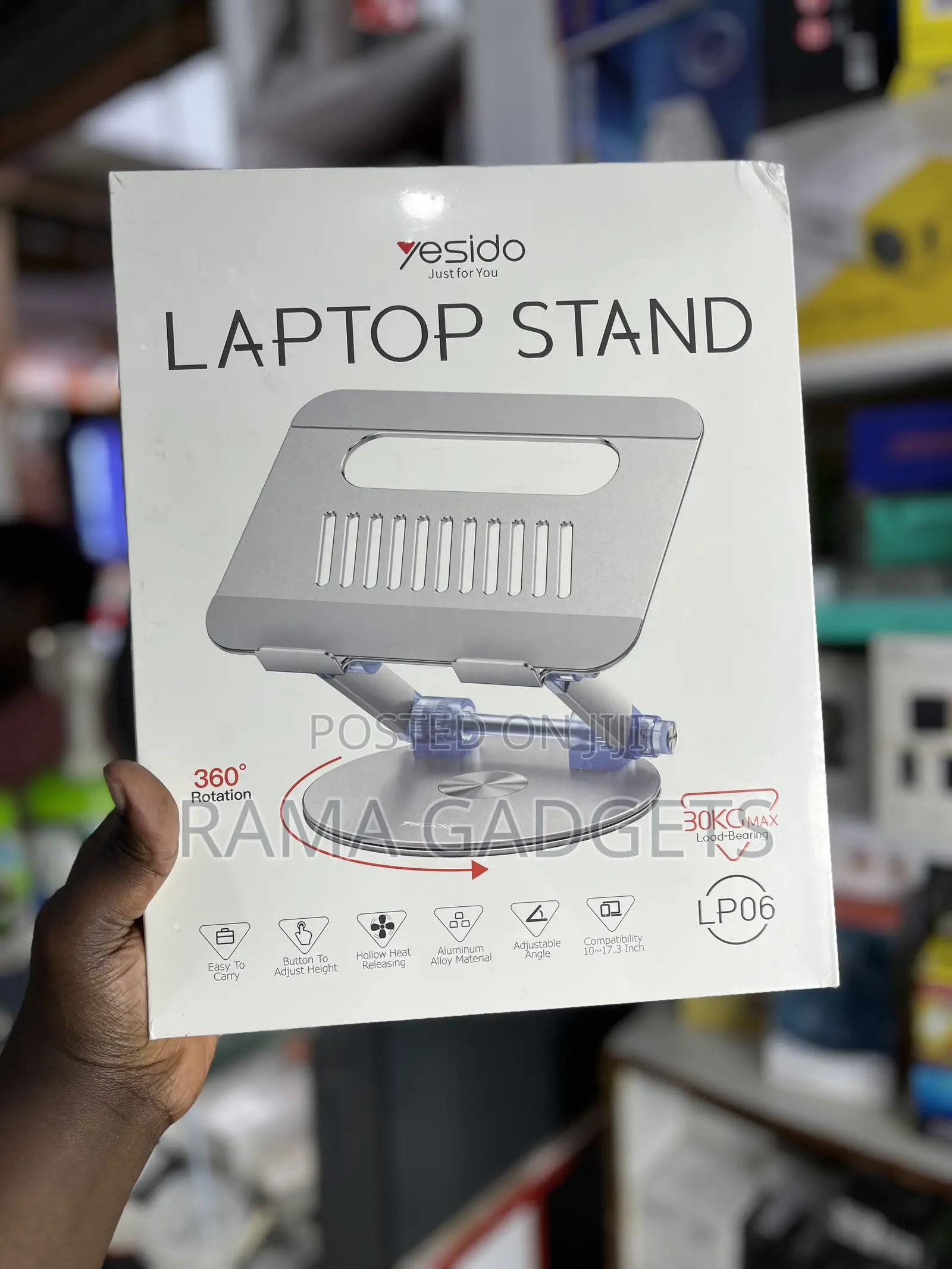 Laptop Stand 360 Degree Rotation - Silver - IP06 Yesido