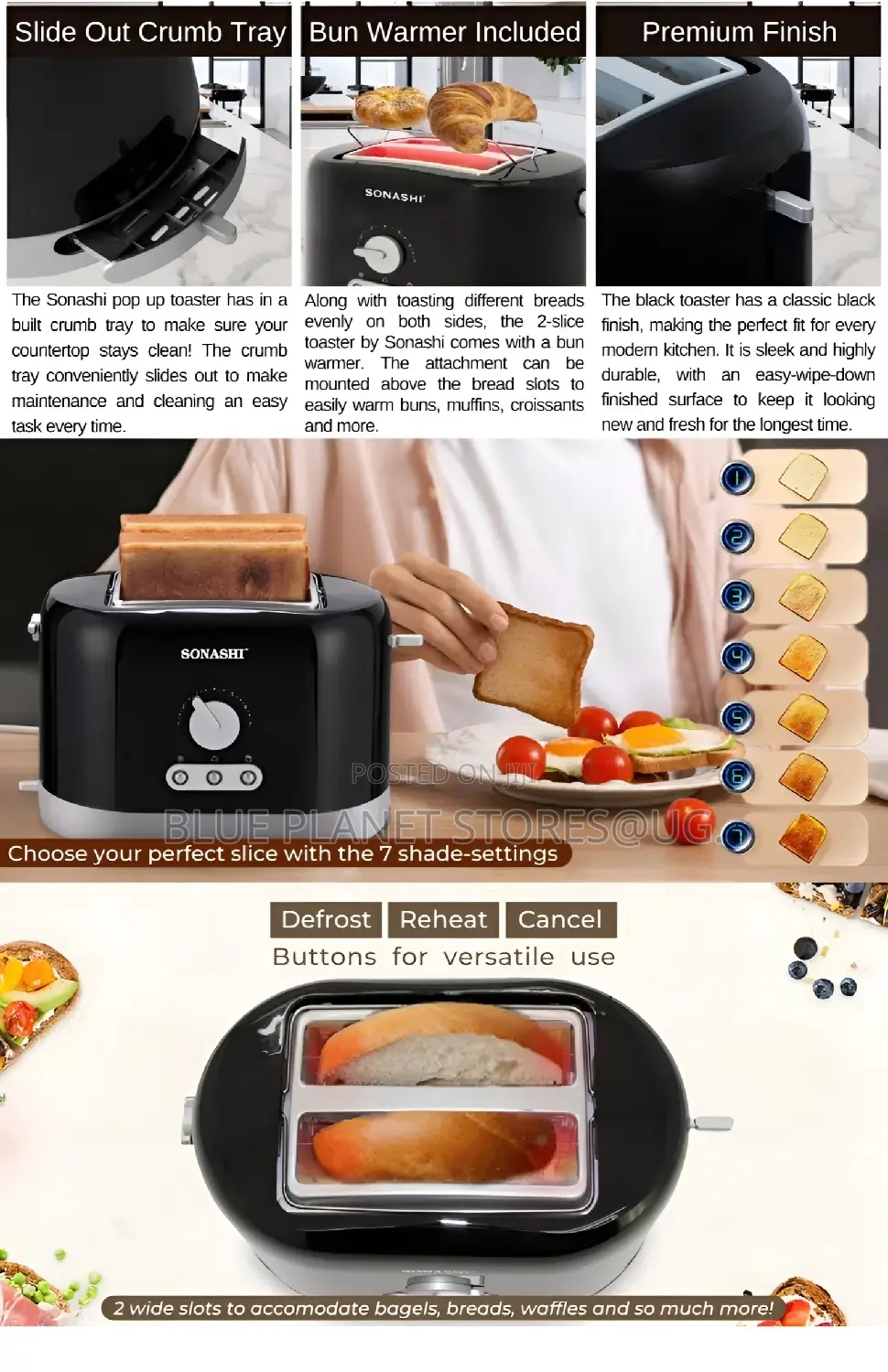 Sonashi "2-Slice" Bread Toasters \\ 730-870w \\ St-209
