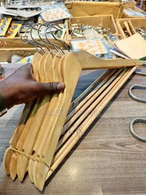 6pcs Smooth Finish Wood Hangers for Closet Heavy Duty