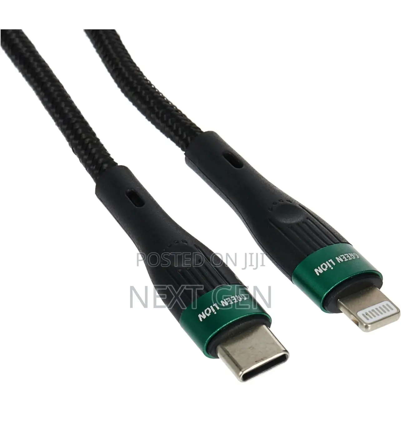 USB-C to Lightning Braided Cable 1M PD 20W - Black