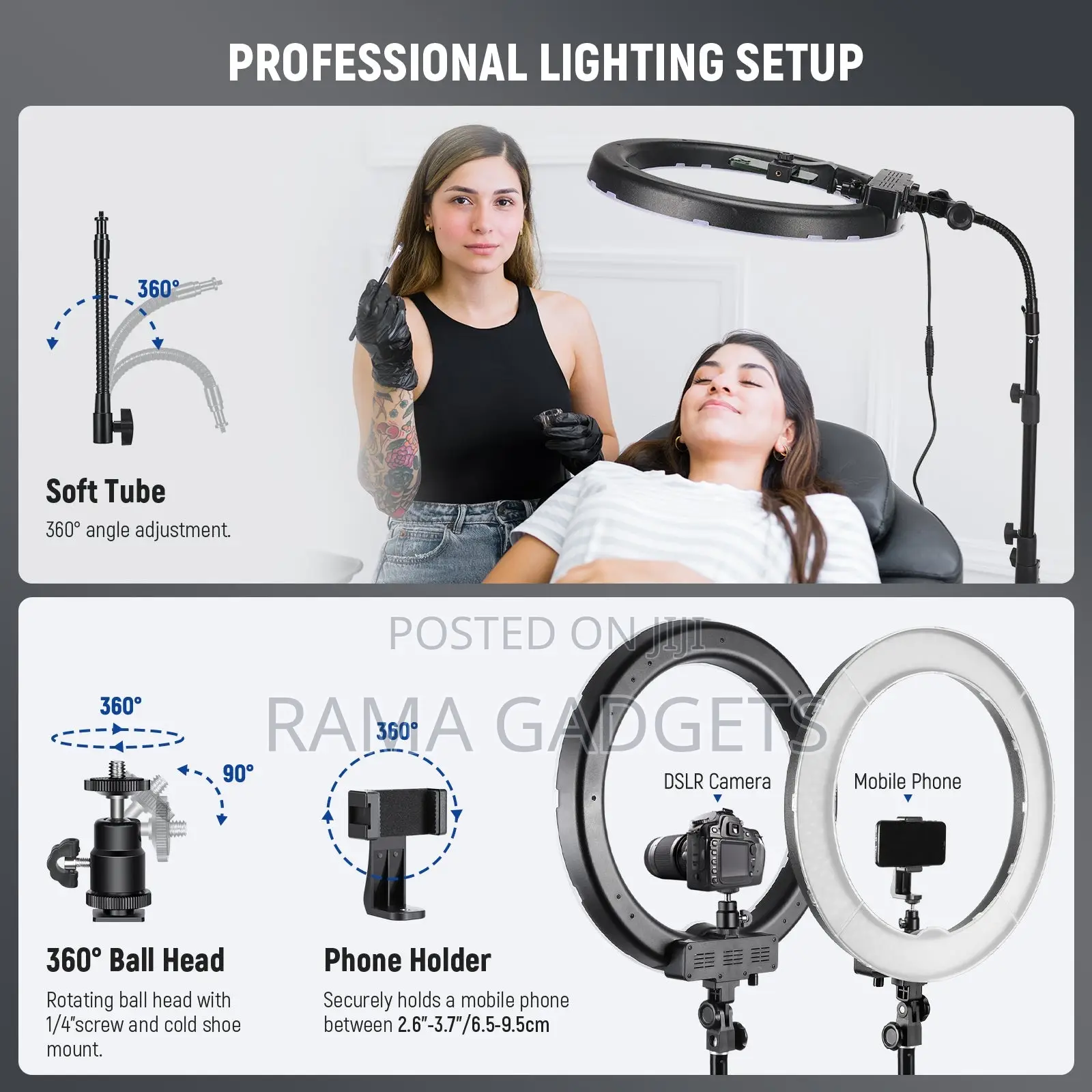 RL-18" LED Soft Ring Light With Stand